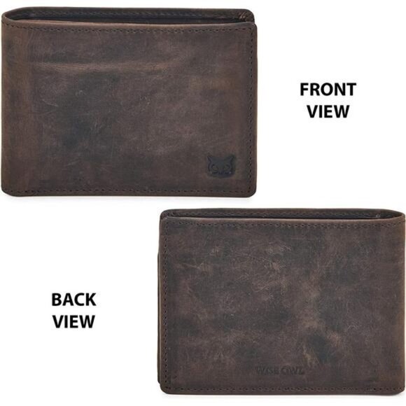 Bifold Wallet RFID Blocking Slim Front Pocket - Thin & Stylish with ID Window - Picture 4 of 6